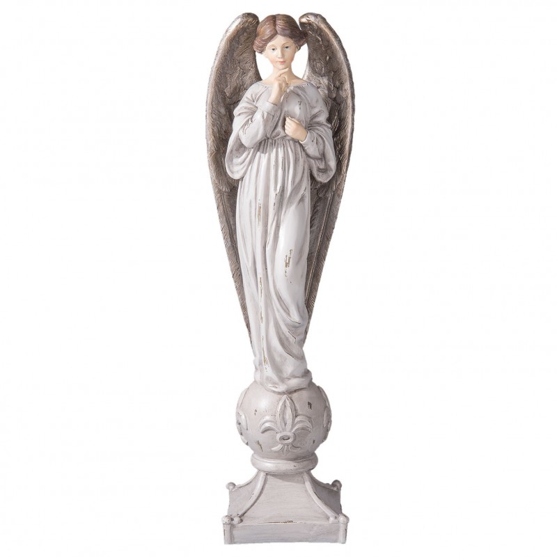 Clayre & Eef Christmas Decoration Angel 15*13*53 cm White