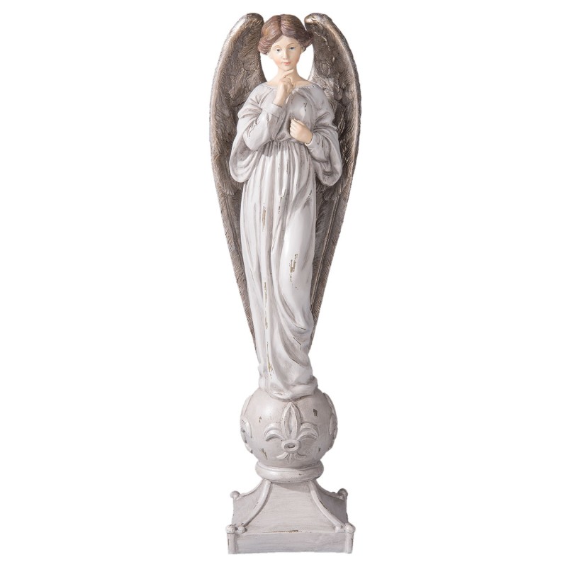 Clayre & Eef Figurine Angel 15x13x53 cm White Polyresin