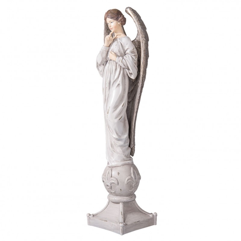 2Clayre & Eef Christmas Decoration Angel 15*13*53 cm White