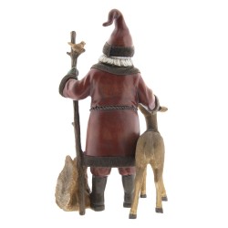Clayre & Eef Statue Natalizie Babbo Natale  18*13*30 cm Rosso