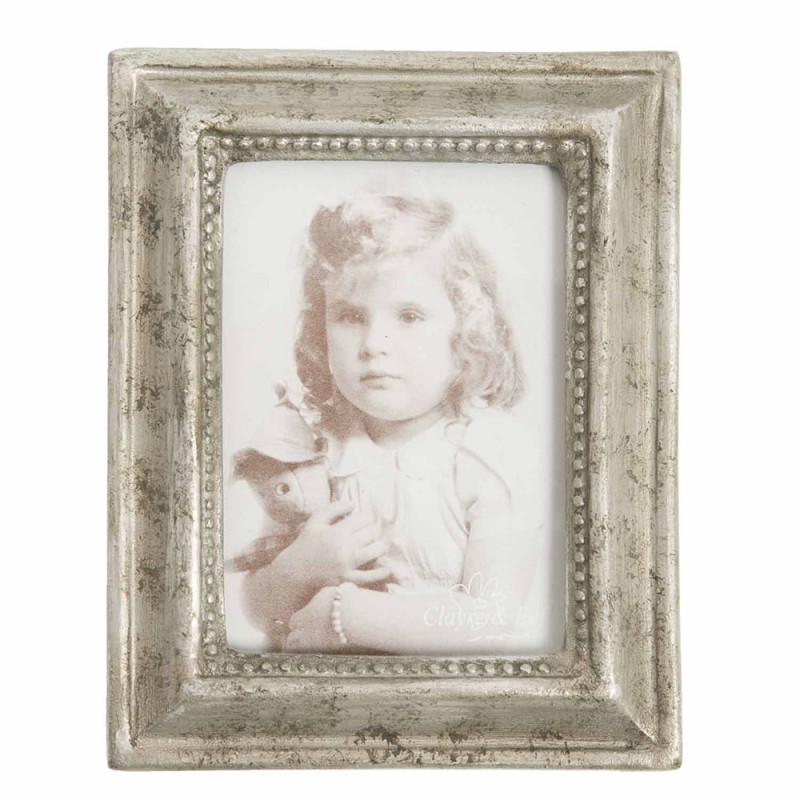 2Clayre & Eef Picture Frame 6x9 cm Silver Plastic
