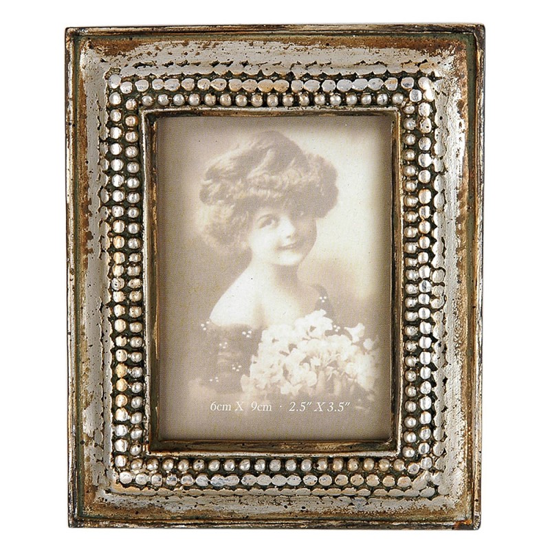 Clayre & Eef Photo Frame 6x9 cm Silver colored Plastic