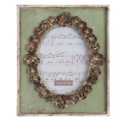 Clayre & Eef Picture Frame 15*19 cm Green Wood