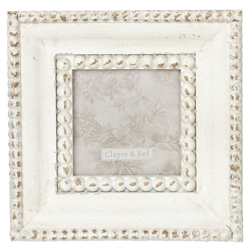 Clayre Eef Picture Frame 2f0569 23 3, White Wooden Square Picture Frames