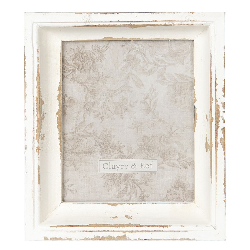 Clayre & Eef Picture Frame 25x30 cm White Brown Wood
