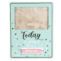 Clayre & Eef Photo Frame 15x10 cm Turquoise Wood Rectangle