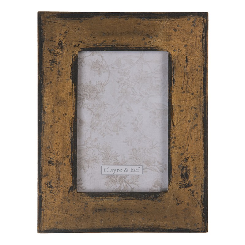 Clayre & Eef Photo Frame 10x15 cm Brown Plastic Rectangle
