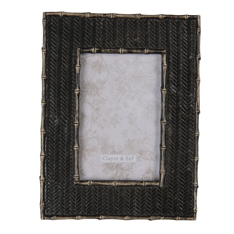 Clayre & Eef Cadre photo 10x15 cm Noir Plastique Rectangle