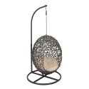 2Clayre & Eef Cat Basket Hanging Ø 45*120 cm Grey Brown Plastic