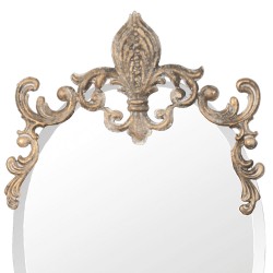Clayre & Eef Specchio da Parete 52S038 33*3*52 cm Oro Ovale Riccioli Specchio Grande  Specchio Parete