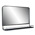2Clayre & Eef Specchio da Parete 52S097 60*15*40 cm Nero Rettangolare Specchio Grande  Specchio Parete