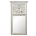 2Clayre & Eef Wandspiegel 52S145 65*120 cm Grau Holz Rechteckig Spiegel Groß Schminkspiegel