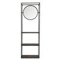 Clayre & Eef Mirror 53x165 cm Black Wood Round