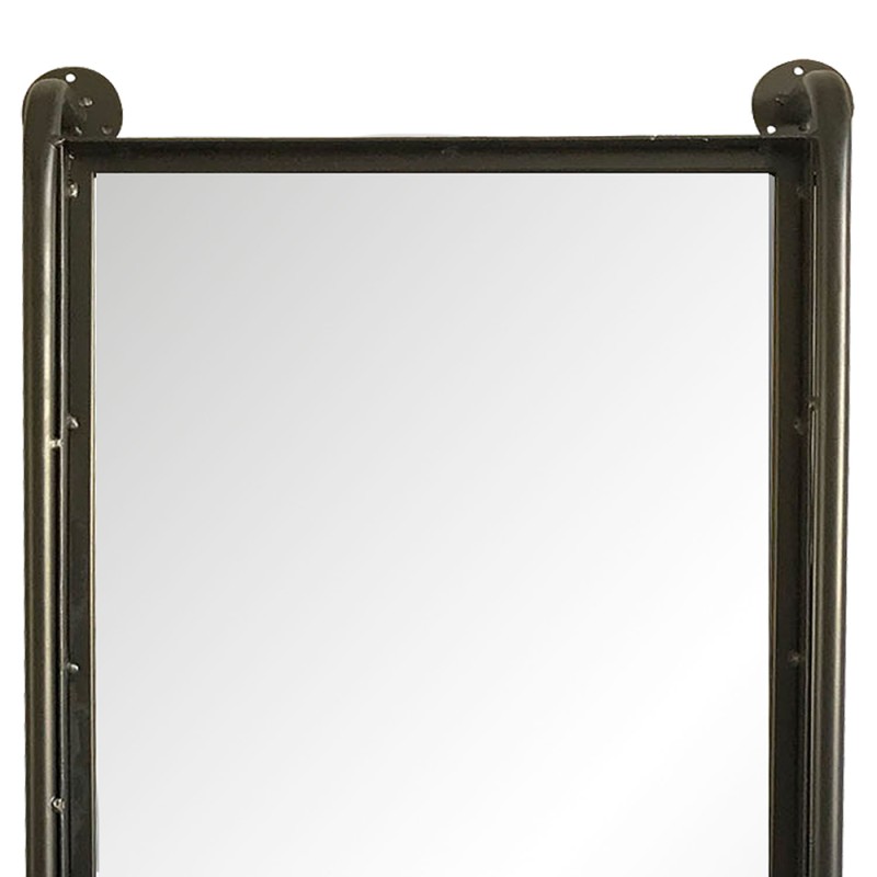 Clayre & Eef Mirror 48x124 cm Black Wood Rectangle