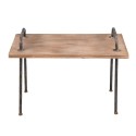 2Clayre & Eef Side Table 66x35x48 cm Brown Wood Iron