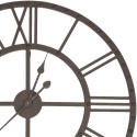 2Clayre & Eef Clock 5KL0016 Ø 70 cm Brown Iron Round