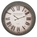 2Clayre & Eef Clock 5KL0017 Ø 64 cm Grey Iron Round