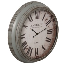 Clayre & Eef Clock 5KL0017 Ø 64 cm Grey Iron Round