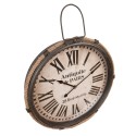 2Clayre & Eef Clock 5KL0086 47*58 cm Brown Wood Metal Round
