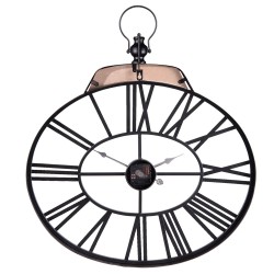 Clayre & Eef Clock 5KL0116 60*70 cm Brown Metal Round