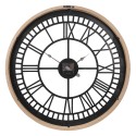 2Clayre & Eef Clock Ø 60 cm Brown Wood Metal