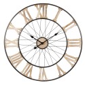 2Clayre & Eef Clock Ø 80 cm Brown Wood Metal