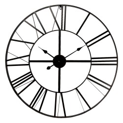 Clayre & Eef Clock 5KL0140M Ø 80 cm Black Metal Round