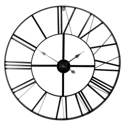 Clayre & Eef Clock 5KL0140M Ø 80 cm Black Metal Round