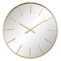 2Clayre & Eef Clock Ø 60 cm Golden color Wood Metal