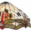 2LumiLamp Lampshade Tiffany Ø 31*17 cm Beige Red Glass