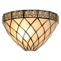 2LumiLamp Wandlamp Tiffany 5LL-1138 30*15*20 cm E14/max 1*40W Beige Bruin Metaal Glas Art Deco Muurlamp Sfeerlamp