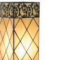 2LumiLamp Tiffany Tafellamp 18x45 cm Beige Bruin Glas