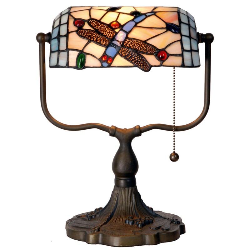 LumiLamp Wall Lamp Tiffany 5LL-1144 27*20*36 cm Blue Brown Metal Glass Butterfly