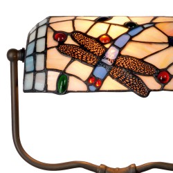 LumiLamp Wall Lamp Tiffany 5LL-1144 27*20*36 cm Blue Brown Metal Glass Butterfly