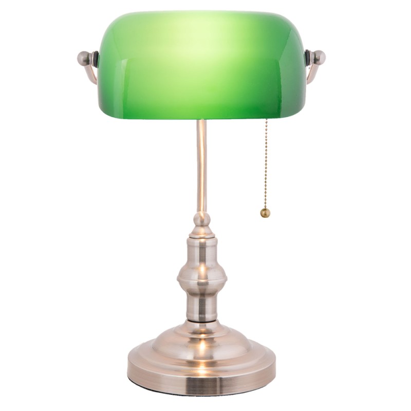 LumiLamp Desk Lamp Banker's Lamp 27x17x41 cm  Green Metal Glass