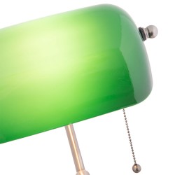 LumiLamp Bureaulamp Bankierslamp 5LL-5100 27*17*41 cm  Groen Metaal Glas Tafellamp