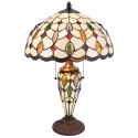 2LumiLamp Table Lamp Tiffany Ø 40x60 cm Beige Brown Glass