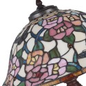 2LumiLamp Lampada parete Tiffany 5LL-5183 Ø 46*65 cm E27/max 3*60W Rosa Vetro Colorato  Fiori  Lampada da Scrivania tiffany