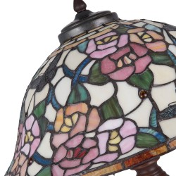 LumiLamp Wall Lamp Tiffany 5LL-5183 Ø 46*65 cm Pink Glass Flowers