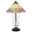 LumiLamp Table Lamp Tiffany Ø 40x60 cm  Beige Glass Triangle