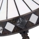 2LumiLamp Lampe de table Tiffany Ø 20x36 cm  Blanc, Brun Vitrail