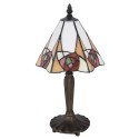 LumiLamp Table Lamp Tiffany 20x18x37 cm  Beige Yellow Glass Triangle Rose