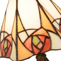2LumiLamp Tiffany Tischlampe 20x18x37 cm Beige Gelb Glas Dreieck 2LumiLamp Tiffany Tischlampe 20x18x37 cm Beige Gelb Glas Dreieck