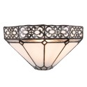 2LumiLamp Wall Lamp Tiffany 30*15*16 cm White Brown Metal Glass