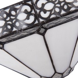 LumiLamp Applique Tiffany 30*15*16 cm E14/max 1*40W Bianco, Marrone  Triangolare