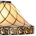 2LumiLamp Lampenkap Tiffany 5LL-5281 Ø 45*28 cm Beige Bruin Glas Driehoek Glazen Lampenkap