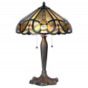 Lampe de table Tiffany Beige, Vert Ø 41x61 cm E27/max 2x60W | Ø 41x61 cm E27/max 2x60W | LumiLamp | 5LL-5299