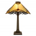 2LumiLamp Lampe de table Tiffany 36x36x50 cm  Brun, Beige Vitrail