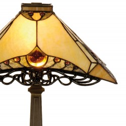 LumiLamp Lampada parete Tiffany 36*36*50 cm E14/max 1*40W Marrone, Beige Vetro Colorato