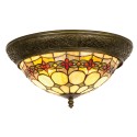 Ceiling Lamp Tiffany Beige, Red Ø 38x19 cm E14/max 2x40W | Ø 38x19 cm E14/max 2x40W | LumiLamp | 5LL-5355
